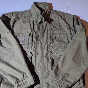 Vintage Cabela's Fishing hunting fashion Jacket/Vest Combo size Large